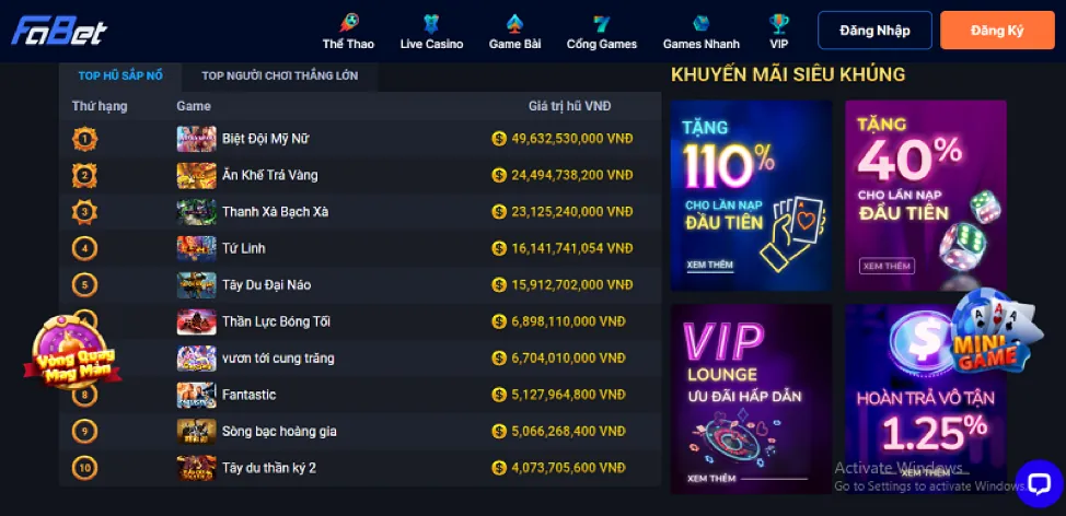 Đa Dạng Trò Chơi Casino